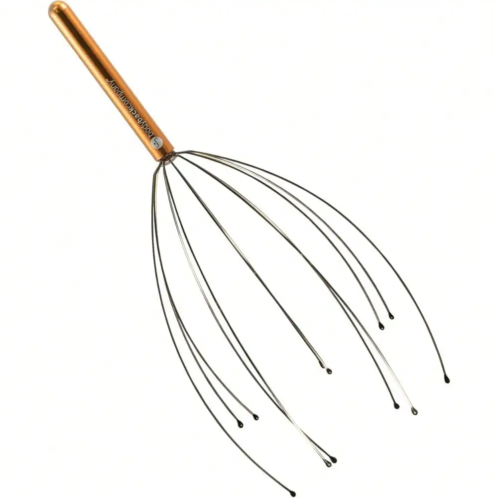 

Manual Scalp Massager Head Scratcher For Stress Relief Relaxing Tingler Hair Stimulation Tool Gold