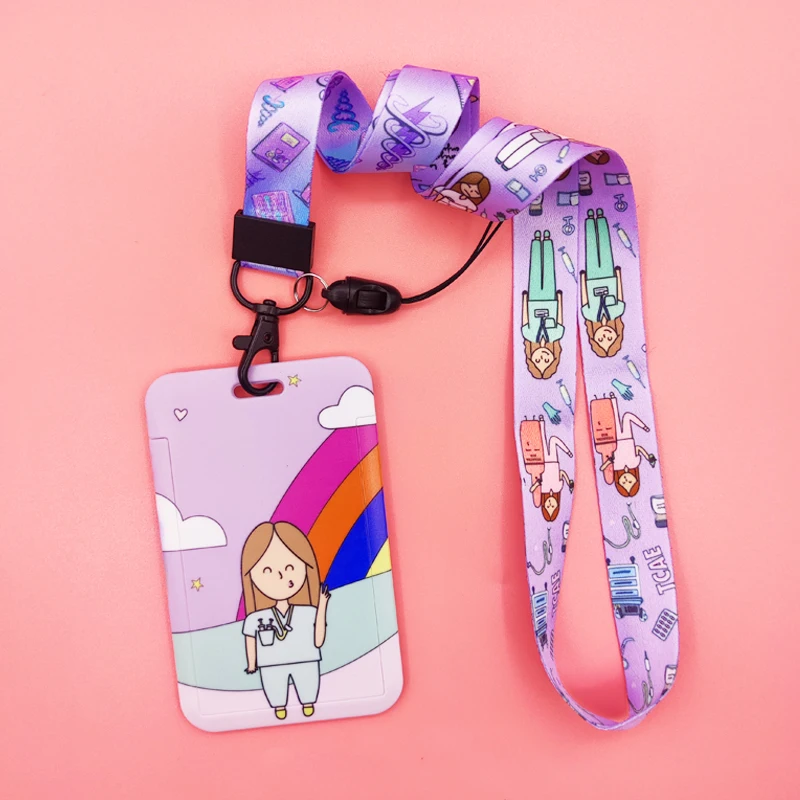 Nurse Lanyard Badge Holder Doctor ID Credit Card Case Neck Strap Card Holder Phone Rope Hospital Credentials Accessories Gift