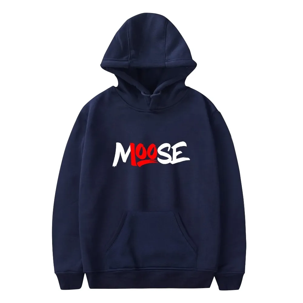 MooseCraft Merch Hoodie Unisex แขนยาวผู้ชายผู้หญิง Hooded Sweatshirt สไตล์ลําลอง Social Media Star เสื้อผ้าตลก