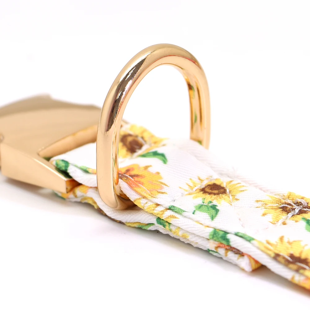 Personalisiertes Nylon-Hundehalsband mit Blumen- und Biene-Aufdruck, Welpenhalsbänder, kostenlose individuelle Haustier-ID-Halskettenhalsbänder für kleine große Hunde, Chihuahua – Detail 4