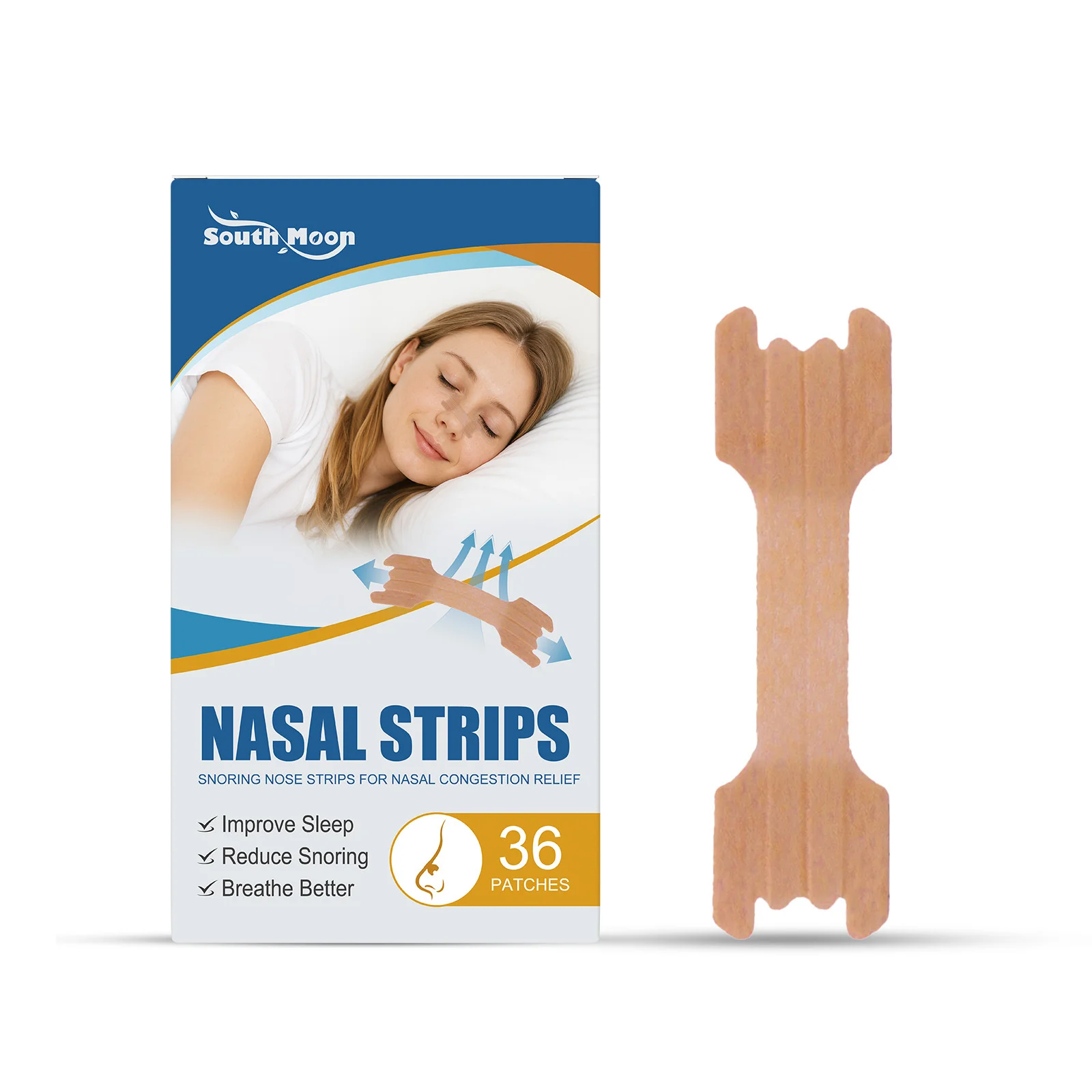 36/72/108pcs Anti Snoring Strips Boost Oxygen Intake Nasal Dilator Stop Snore Better Sleep Nose Breathe Strips For Adult Child