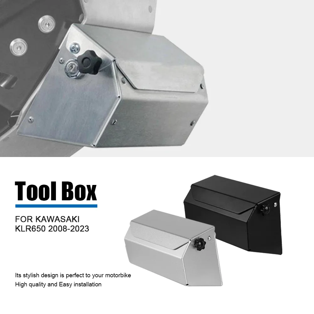 Aluminum Waterproof Tool Package Bags For Kawasaki KLR650 2008-2023 2021 2022 Toolbox Tool Box Storage Skid Plate Tool Box