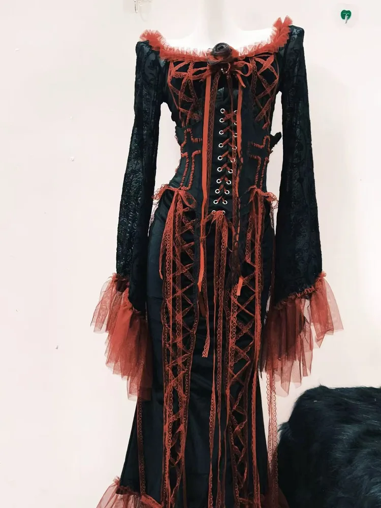 Ele Long mariage Dr Super fée t jupe couture épissage broderie évider 3D décoration fleur fixe Sa