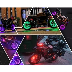 Motorcycle wheel hub lamp Wireless Power Wheel Refit Supply Locomotive Moto Electric Colored Lights Hot Wheels LED  DC12V 6W