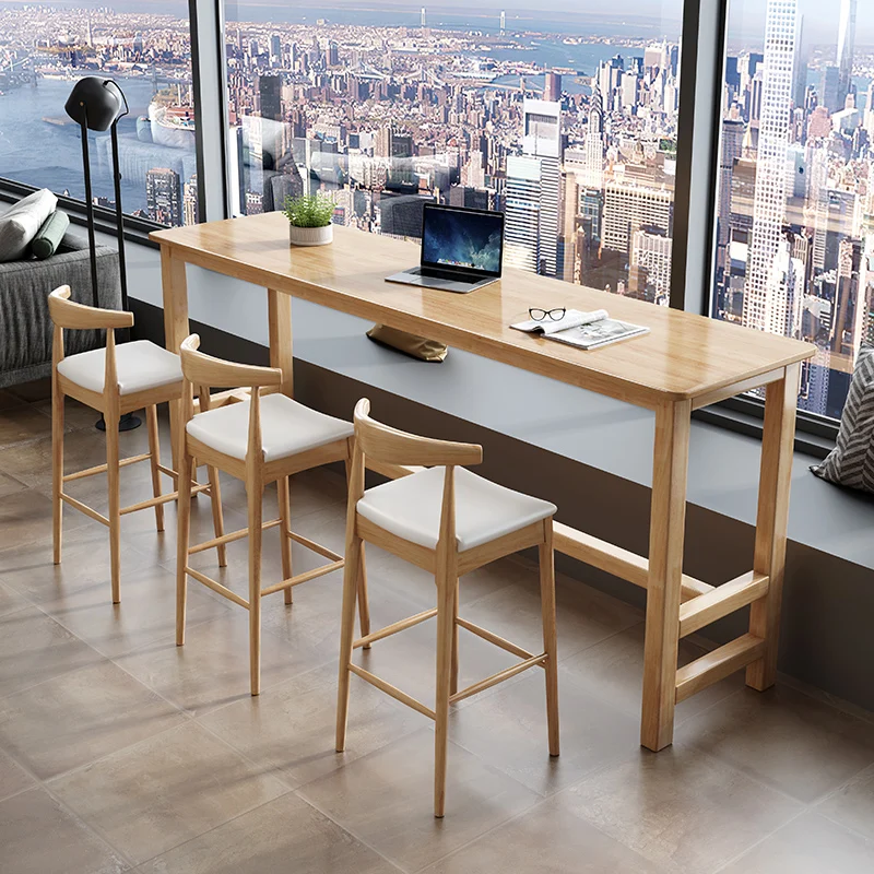 

Minimalist High Bar Dining Table Wall Luxury Nightclub Barman Bar Counter Table Long Design Muebles De Cocina Lounge Furniture