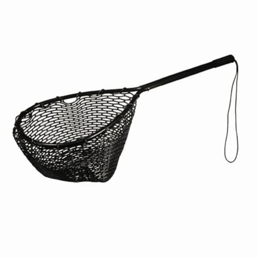 

Rubber Wading Net for River and Stream Anglers Fish-Friendly Nylon Mesh, Olive Green, Ultra-Soft Knotless
