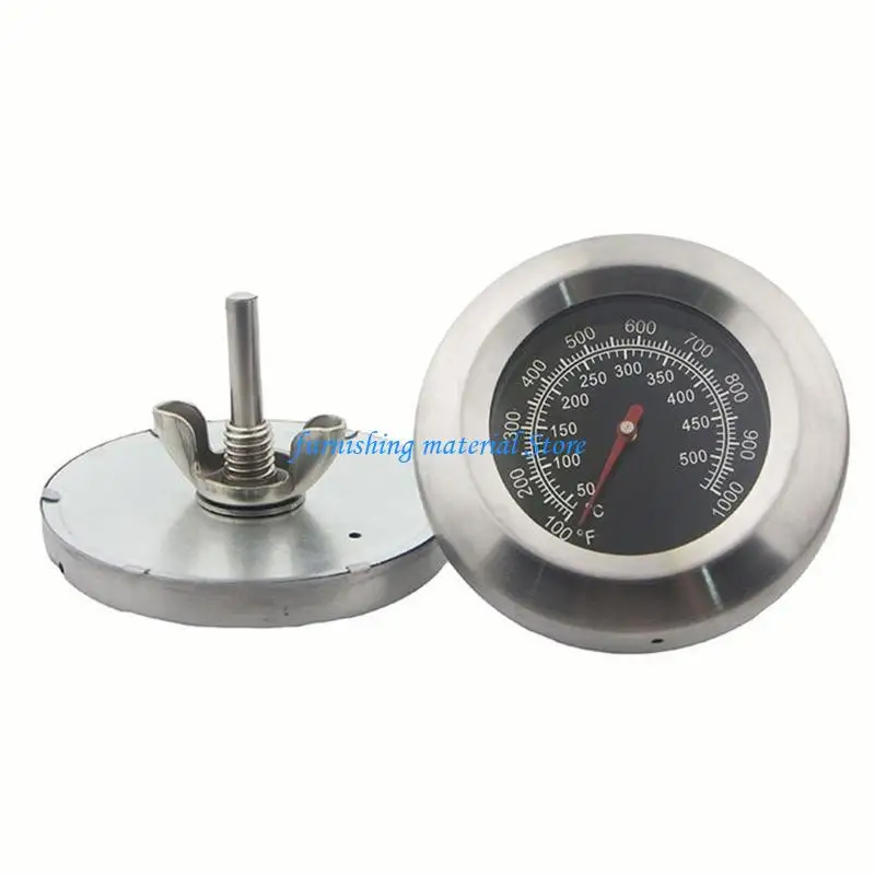 Y5GD 304 Termometer Oven Stainless untuk Oven Makanan Daging Panggang 100-500 ℃/100-1000 ℉ Monitor dapur dial besar