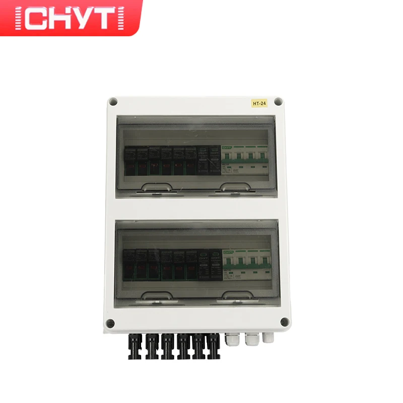 

CHYT 6 в 2-out 1000V 24way Солнечная защита от перенапряжения IP65 Водонепроницаемый PV DC комбайнер коробка 2022 новый продукт