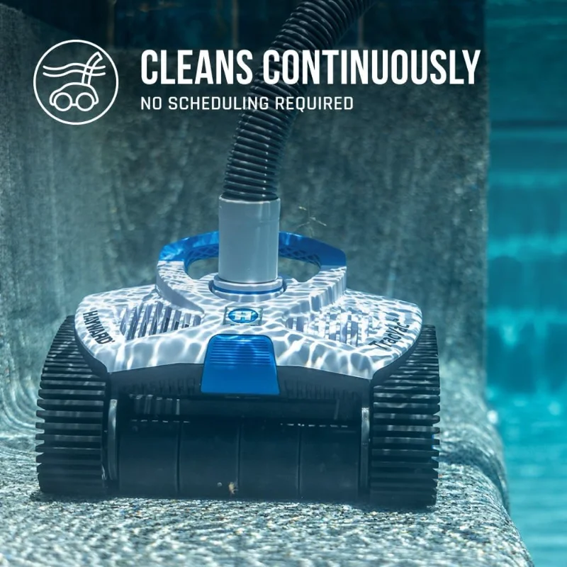 Легкий автоматический всасывающий пылесос Hayward TracVac со шлангом и клапаном для обслуживания наземных бассейнов