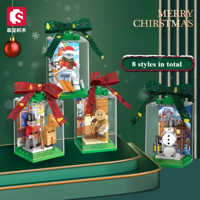 

SEMBO Pendant Christmas Holiday Gift Small Particle Building Block Assembly DIY Puzzle Toy Model Children Birthday Gift Toys