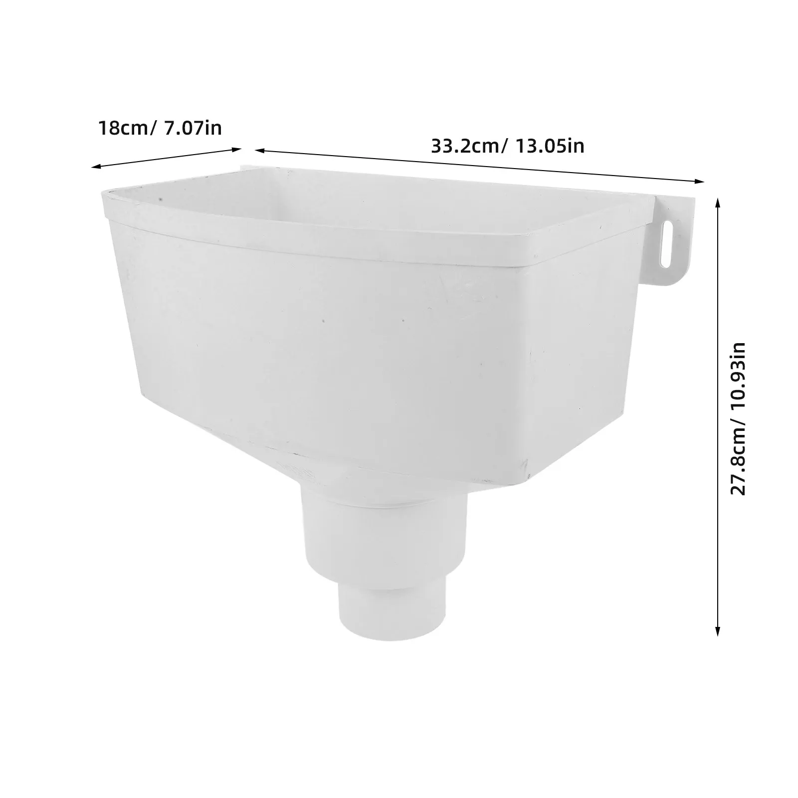 Sturdy PVC Gutter Adapter for Downspout Connection Wide Mouth Design Prevents Clogs Rain Gutter Parts and Accessories Rainwater