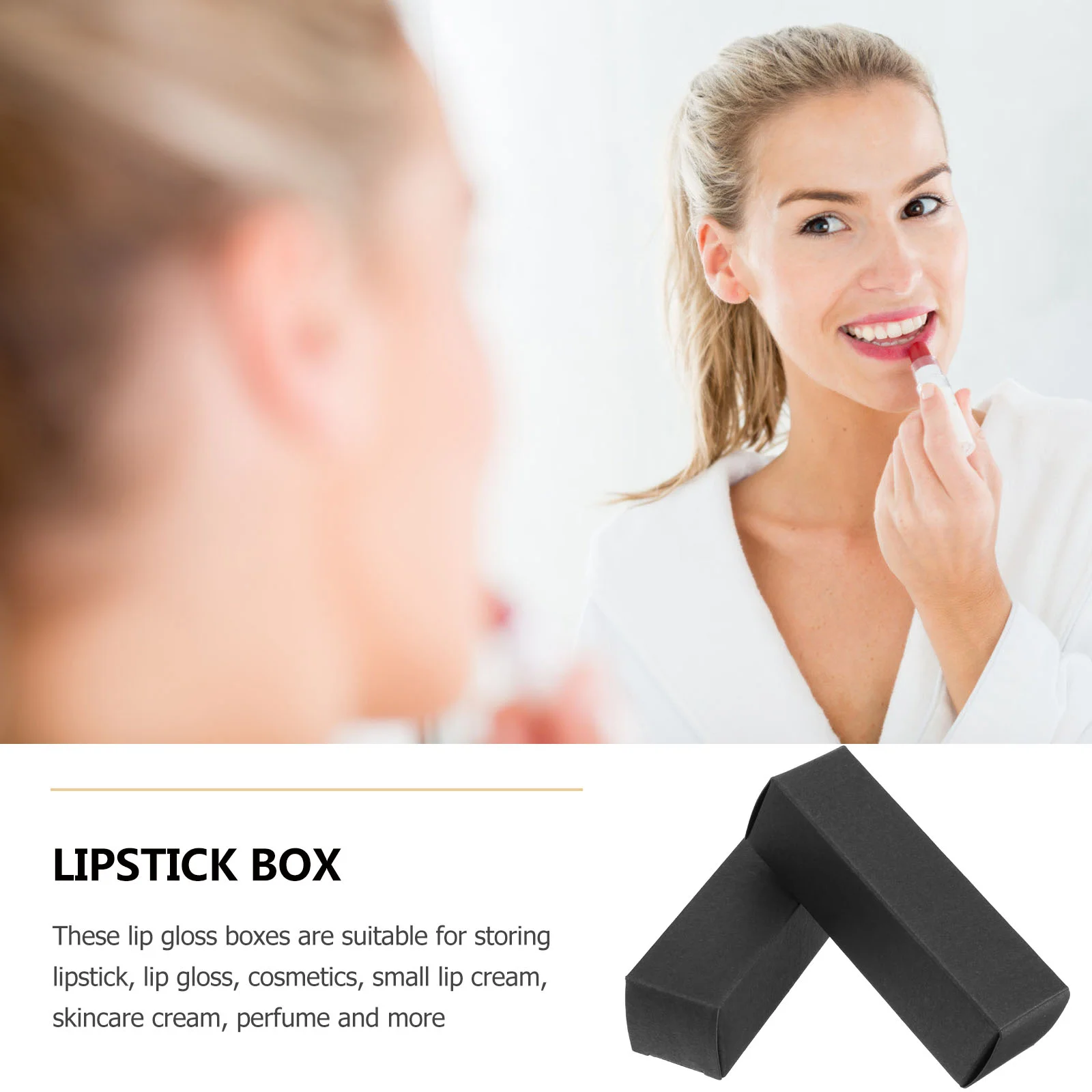 Lip Gloss Packaging Boxes Gift Container Packing Paper Lipstick Black Tubes Balm