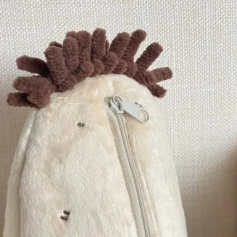 Criativo prático engraçado caso de lápis de batata de pelúcia bonito dos desenhos animados estudante grande capacidade caixa de lápis armazenamento de papelaria sacos de lápis