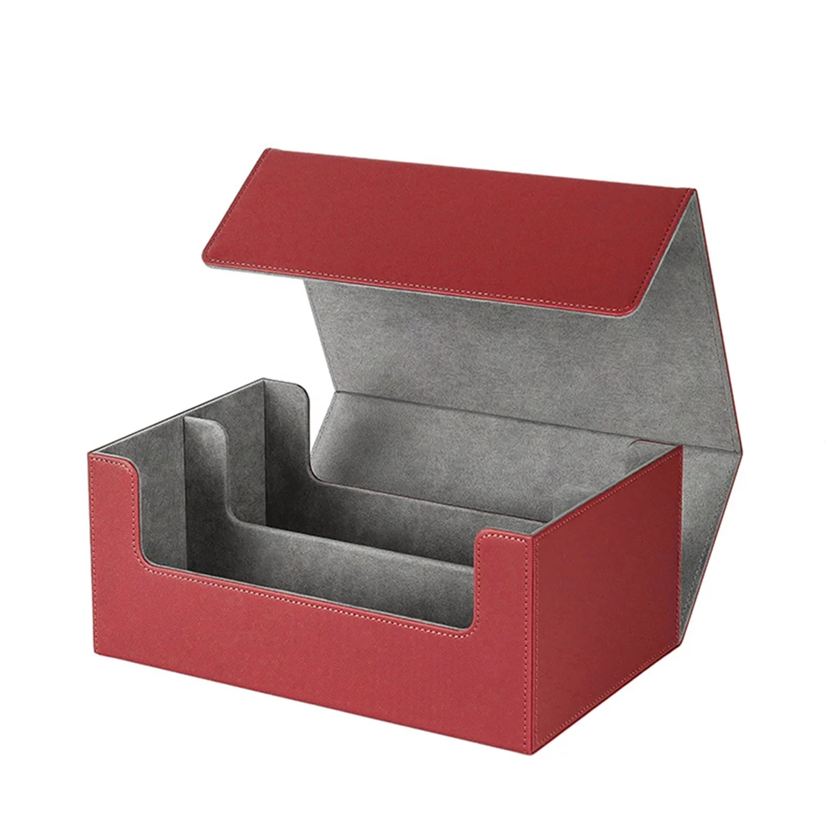 A14M Card Storage Box for Trading Cards,Card Deck Case, Magnetic Closure Card Holder for Magnetic Game Cards Red