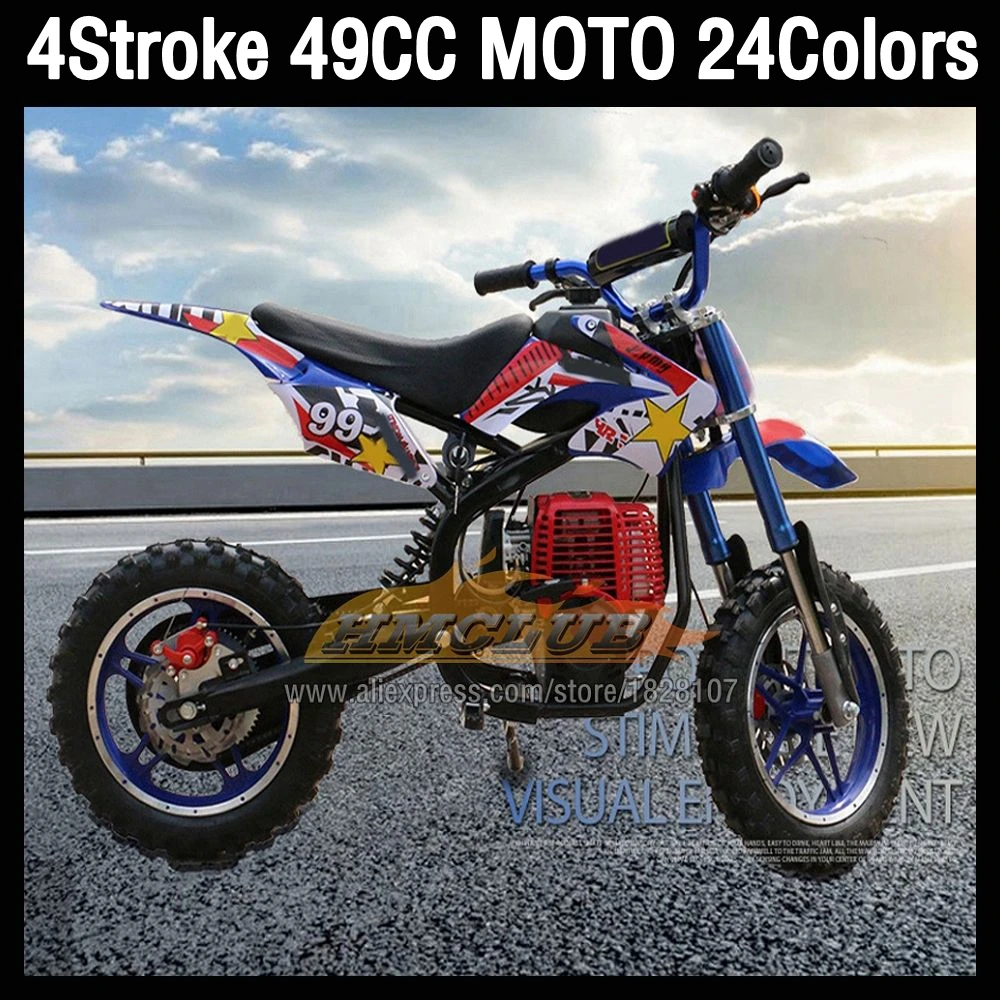

2023 49CC 50CC 4-Stroke ATV OFF-road Gasoline Motorcycle Black Red Yellow Green Orange Blue Cyan Racing MOTO Dirt Bike Motorbike