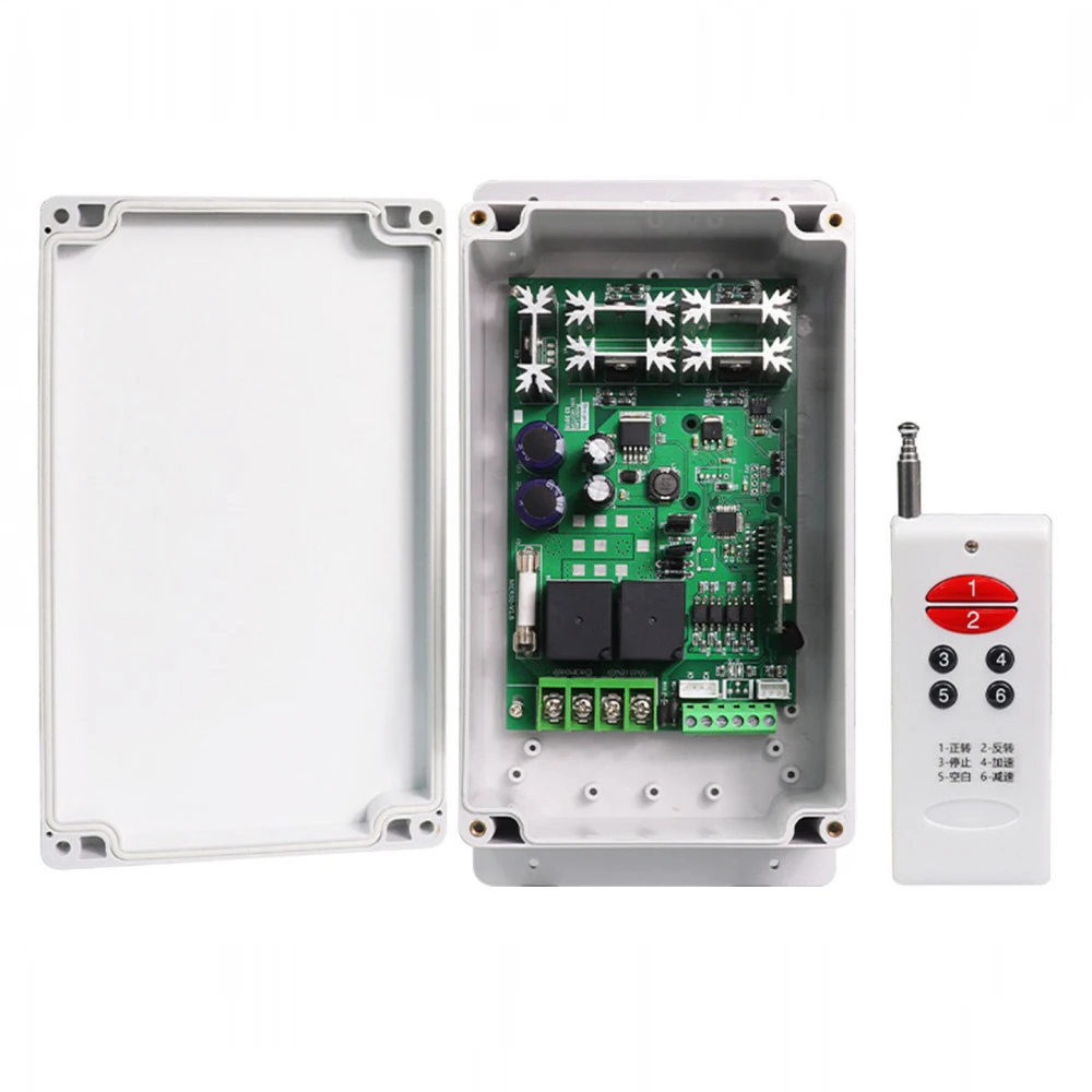 Wireless Remote Control DC Motor Speed Regulator DC12V-30V Motor Forward and Reverse Controller Limit Waterproof Speed Governor
