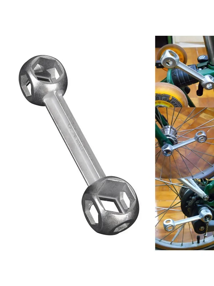 AliExpress NONE Bone wrench Multi-functional aluminum alloy small wrench Bicycle repair tool wrench ball