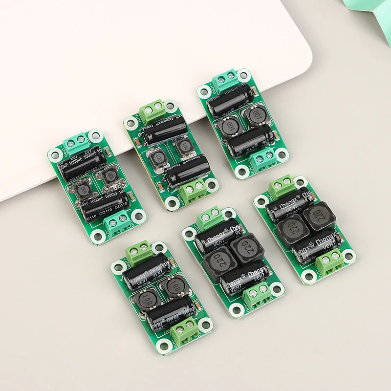 **DC Power Filter Board 0-25V/0-50V 2A/3A/4A Class D Power Amplifier Module Interference Suppression Board EMI Suppression