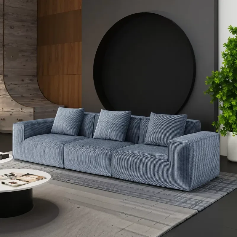 Three Person Modular Vacuum Compression Sofa Set Boneless Living Room Furniture Canape