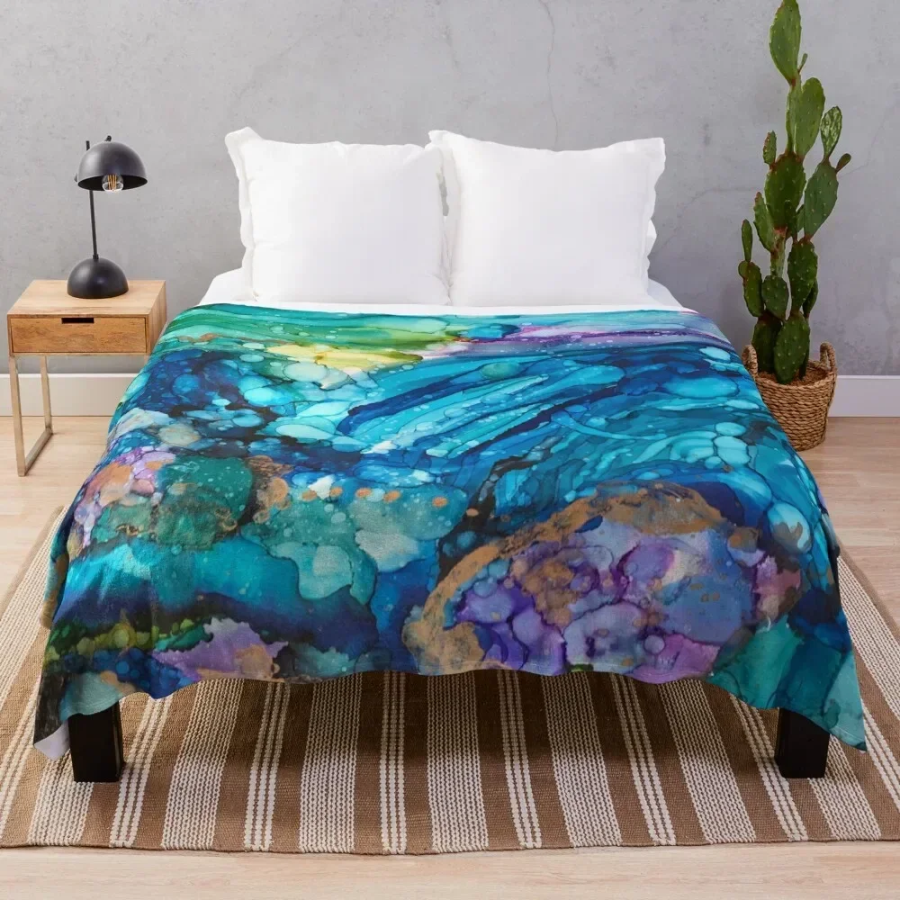 Rush of the Waters Throw Blanket Shaggy Sofa Quilt Hair Summer Blankets