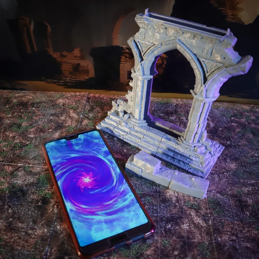 Ruined Archway Portal Insert PHONE for Magical Magic Animated Video Effects Tabletop Terrain RPG D&D Dungeons and Dragons