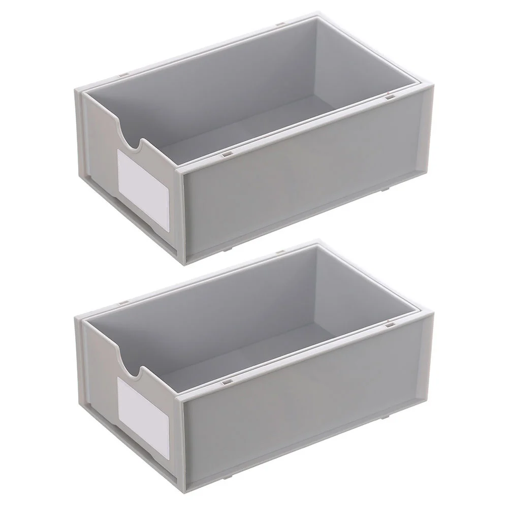 

2Pcs Desktop Storage Drawer Compact Organizer Box for Pens Cream Jewelry Home Office Supplies Tidy Solution Case