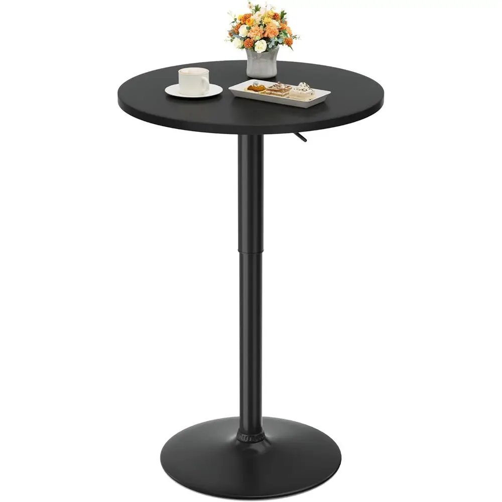 

Круглая регулируемая по высоте подставка 360° ° Вращающийся стол для паба, черный