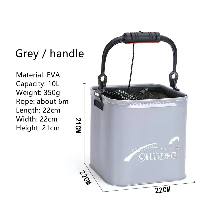 20/24cm Portable Folding Fish Bucket Outdoor EVA Tackle Box with Handle Fishing Bag for Outdoor Fishing