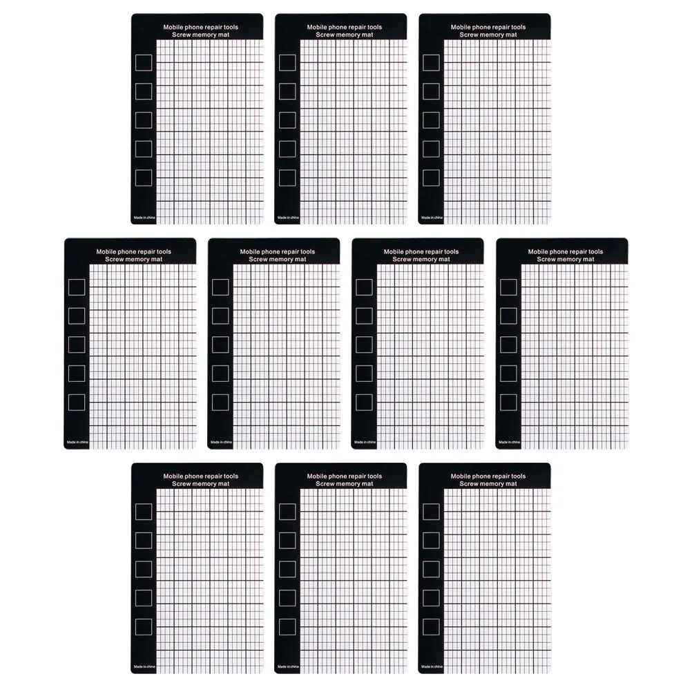 

10pcs Magnetic Screw Memory Mat for Phone Repair Large Quantity Storage Work Pad Suitable Disassemble Dismantling