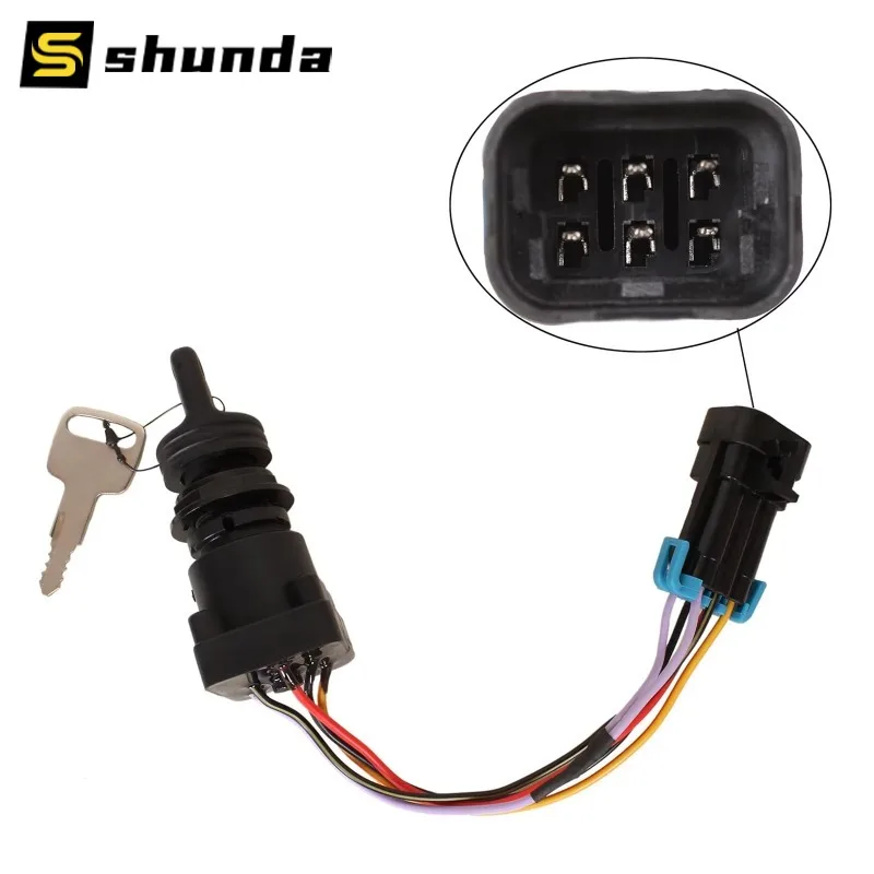 

897716K01 897716 8M0059686 Boat Engine 3-Position Ignition Key Switch W/Harness for Mercury Marine Quicksilver Outboard Motor