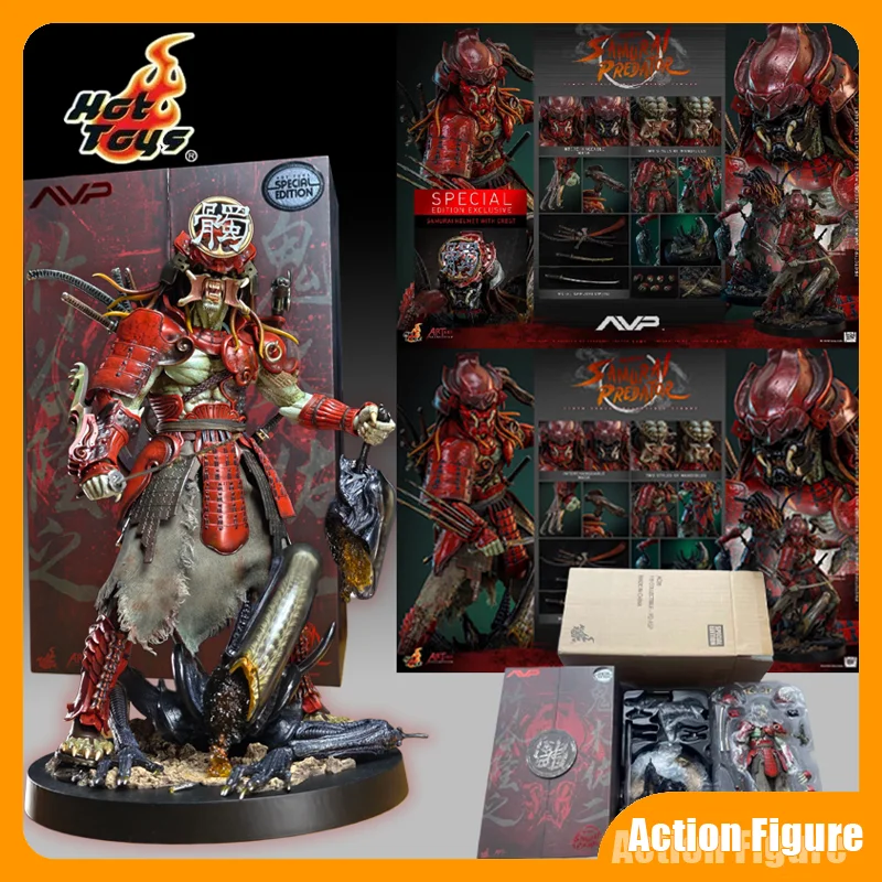 

In Stock Original Hottoys Ht 1/6 Ac06 Alien Vs Predator Samurai Predator Action Figures Collectable Model Surprise Toys Gifts