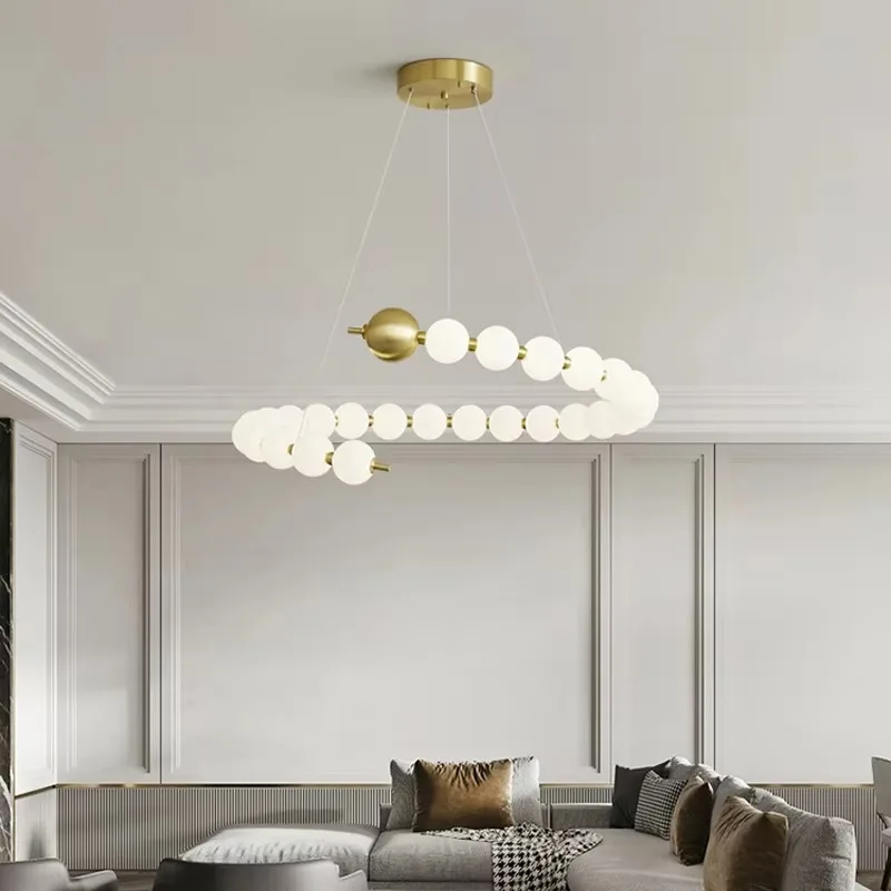 

Round Interior Decorative Modern Chandeliers Unique Fashionable Pendant Light Modern Indoor Lighting for Home Decoration