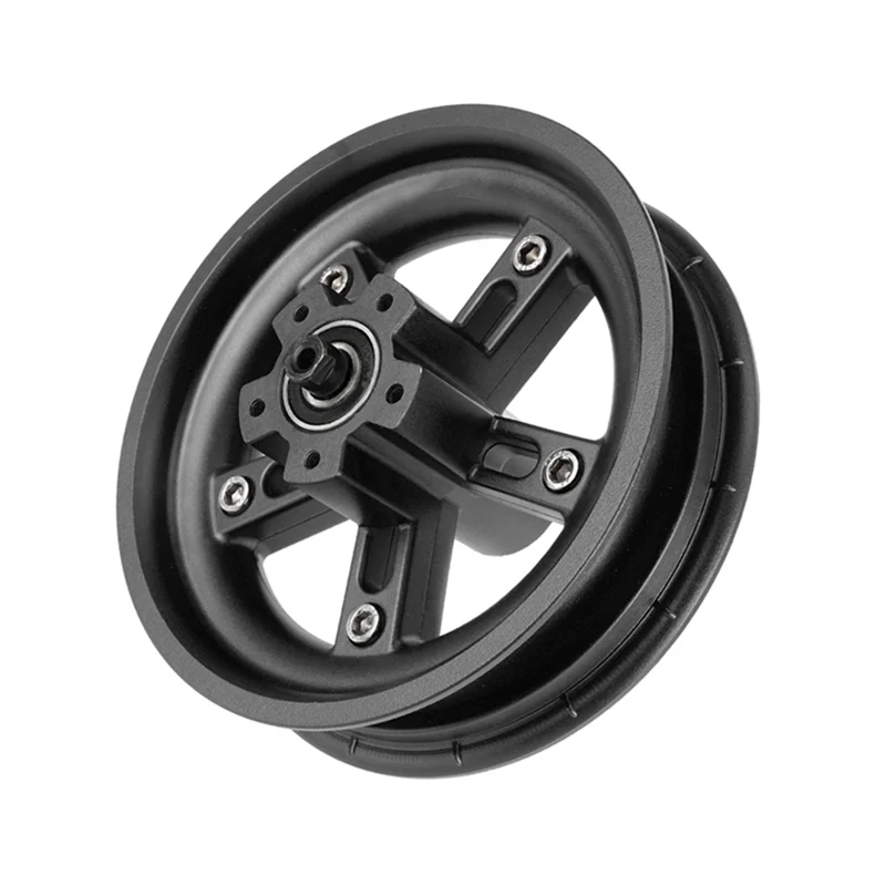 ABKV-For Pro/Pro2 8.5Inch Electric Scooter Split Wheel Hub Aluminum Alloy Rear Wheel Rims Solid Tire Scooter,Black