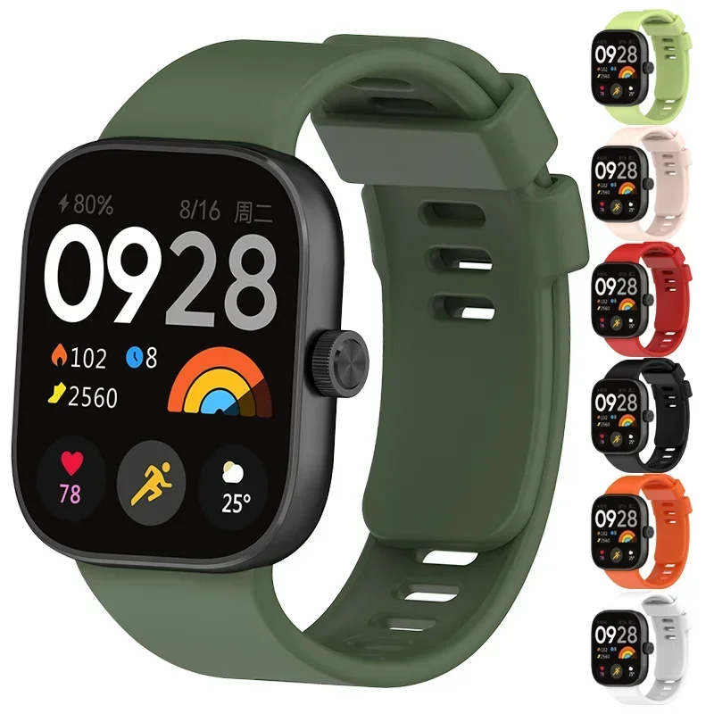 Silicone Sport Strap for Redmi Watch 4 SmartWatch Band Replacement Wristband Soft Bracelet For Xiaomi Mi Band 8 Pro Correa