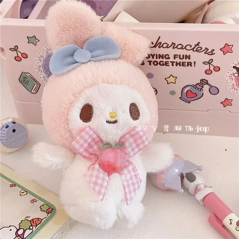 Sanrio Hello Kitty Plush Doll Miniso Anime Cartoon Cute Kuromi Cinnamoroll Fashion Ornaments Decoration Charm Girl Holiday Gifts