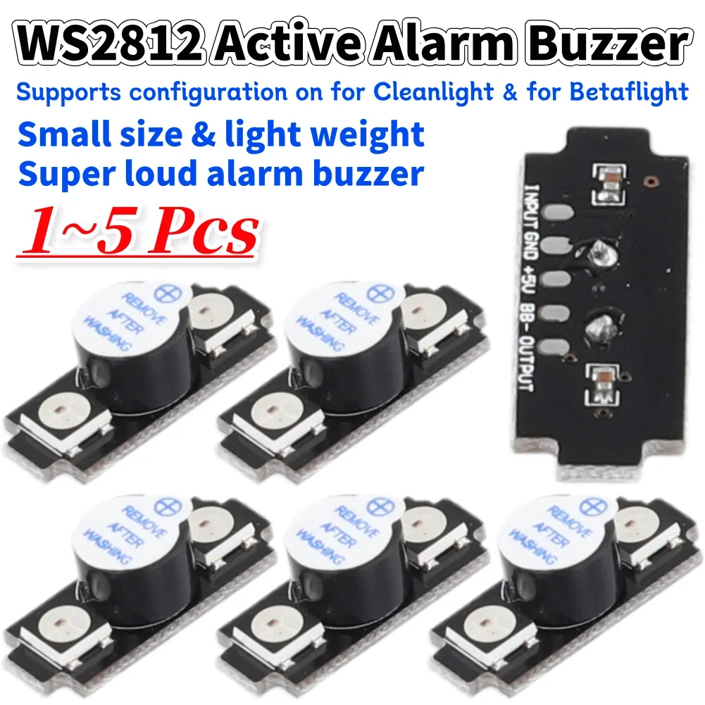 

WS2812 Активный зуммер сигнализации, цветной RGB светодиодный зуммер, звуковой сигнал 5 В, динамик для RC FPV, дроны для фристайла, запасные части для самостоятельного изготовления