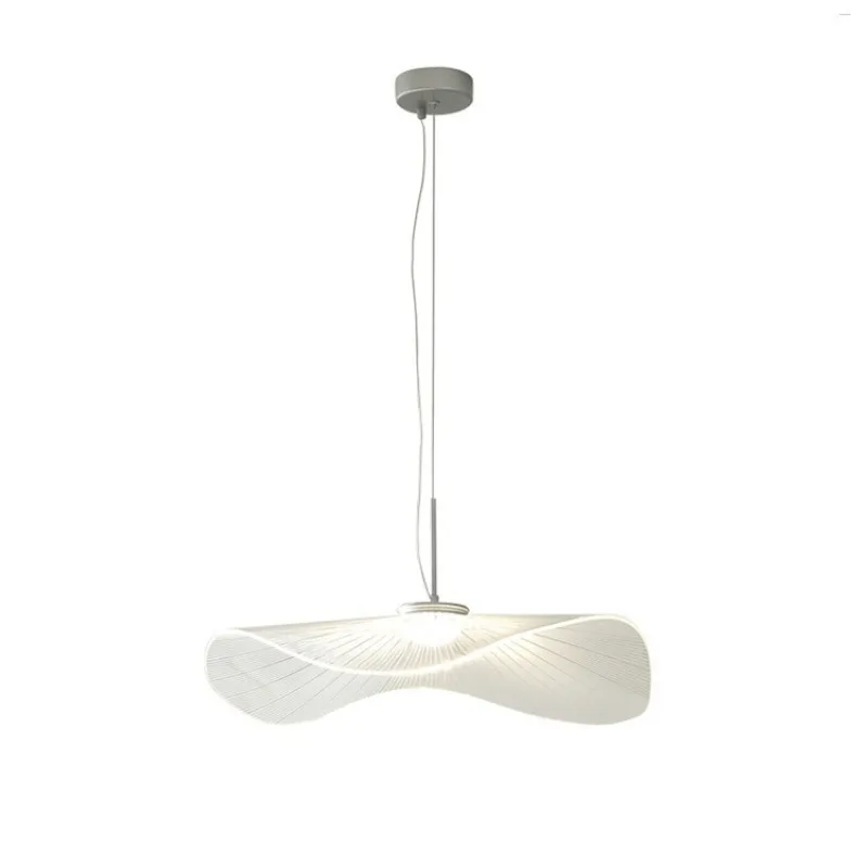 

Nordic restaurant fashion chandelier simple modern creative lotus leaf straw hat lamp designer art study bedroom chandelier