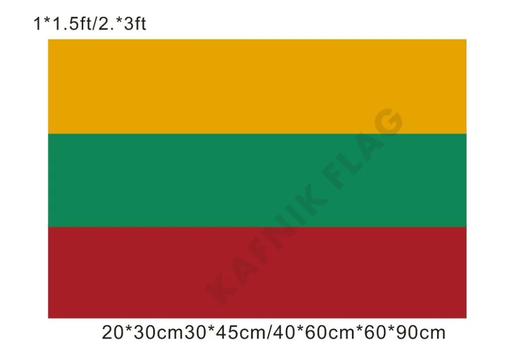 KAFNIK, 20*30cm/30*45cm/40*60cm/60*90cm Kleine Flaggen, Nationalflagge Litauens für Länder, Weltveranstaltungen, Dekoration – Detail 1