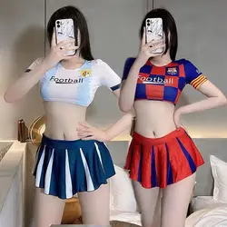 Ball Games Women Girl Baby Cheerleading Soccer Uniforms Stage Performance Sexy Lingerie Mini Skirt Role-play Cosplay Costumes