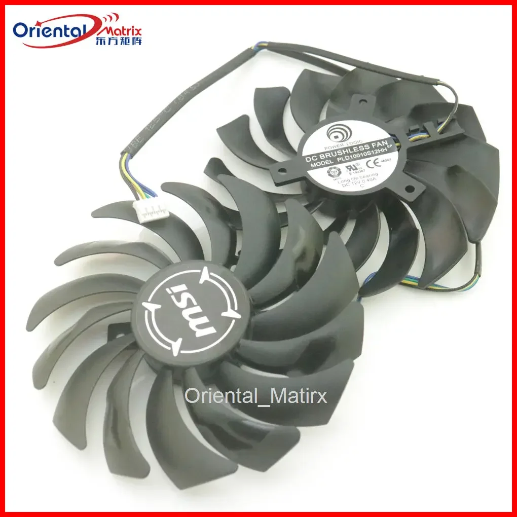 Free Shipping 2pcs/lot PLD10010S12HH DC12V 0.40A 95mm 4Pin For MSI RX590 RX580 RX570 8GB ARMOR OC Graphics Card Fan