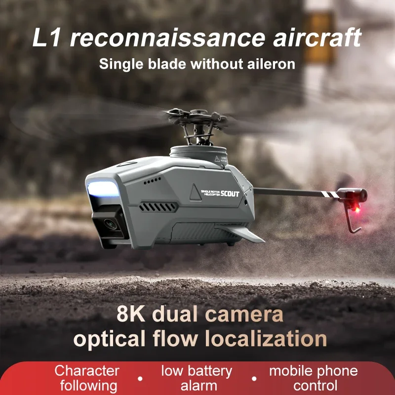 4d-L1 Helicopter 8k High Definition Dual Camera Remote Control Quadcopter 2.4ghz 4ch Electronic Gyroscope Airplane Rc Gifts Toys