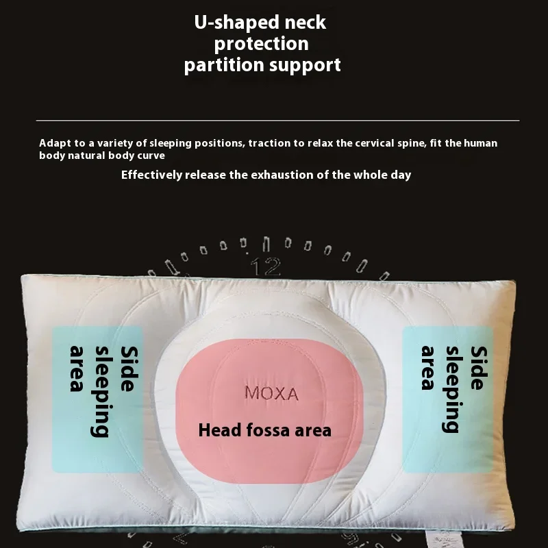 Color Blocking Three-dimensional U-shaped Pillow Core Embroidery Craft Health Care Neck  Pillows