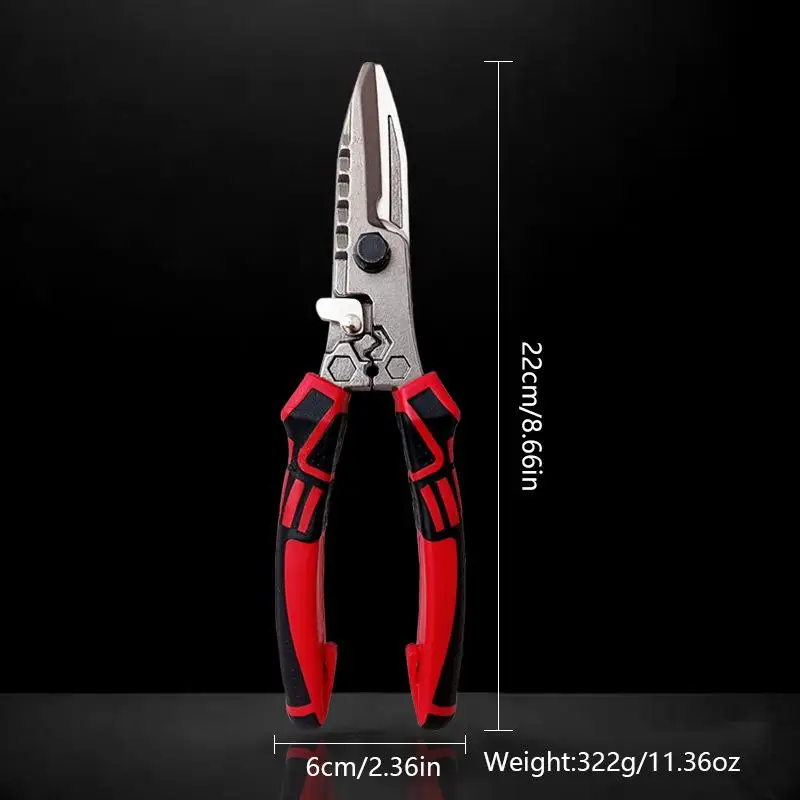 مقص كهربائي متعدد الوظائف مدمج في سلك المكشكش سداسية لقطع الكابلات لقط التثبيت أدوات يدوية