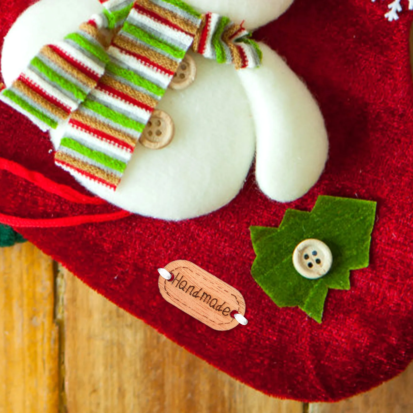 

200pcs Handmade Wooden Button Tags Unfinished Diy Craft Label For Sewing Scrapbooking Clothing Shoes Hats Decorations