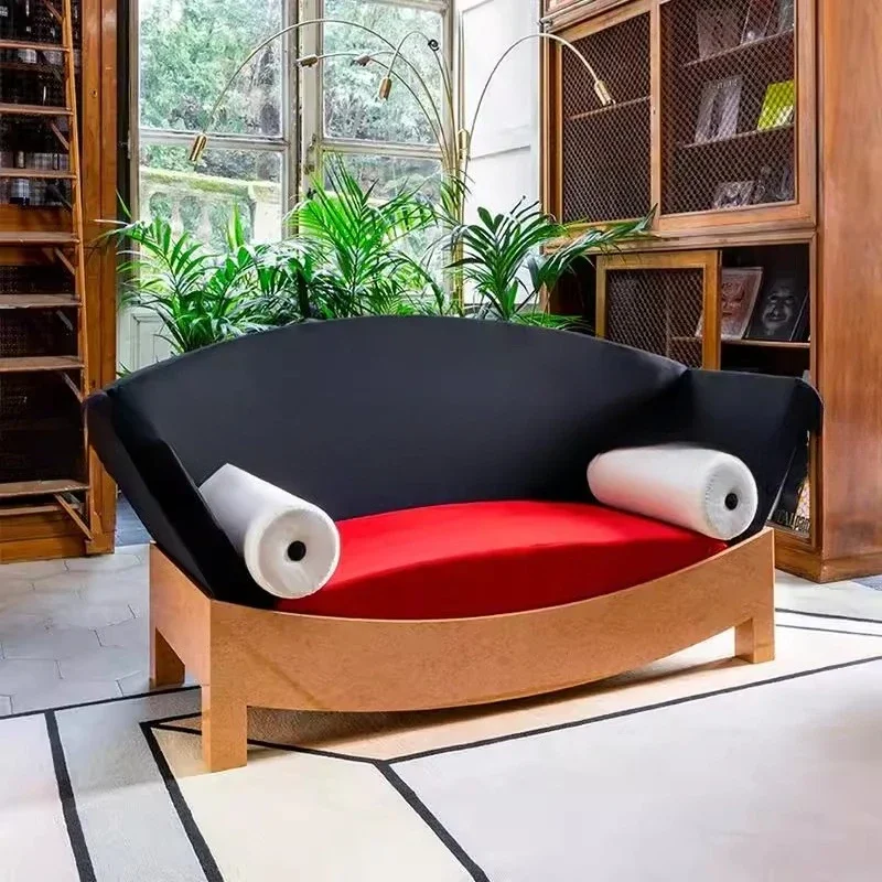 

Nordic designer with the same cartoon sofa minimalist creative double sofa living room lazy chair