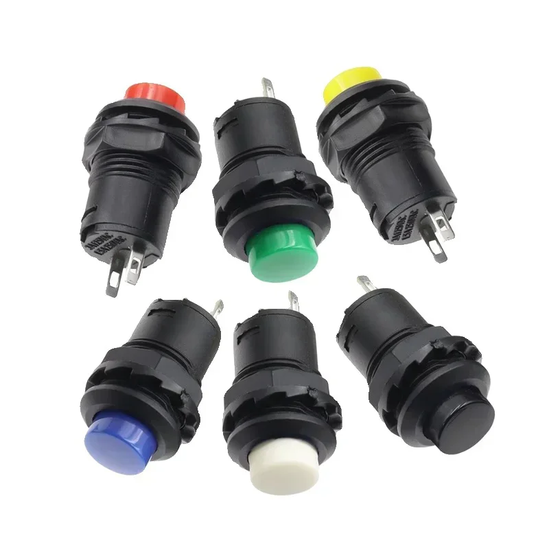 5PCS 12mm Push Button Switches DS428 DS427 OFF-ON Self-Reset/Self-Locking Push Button Switch Multiple Colors