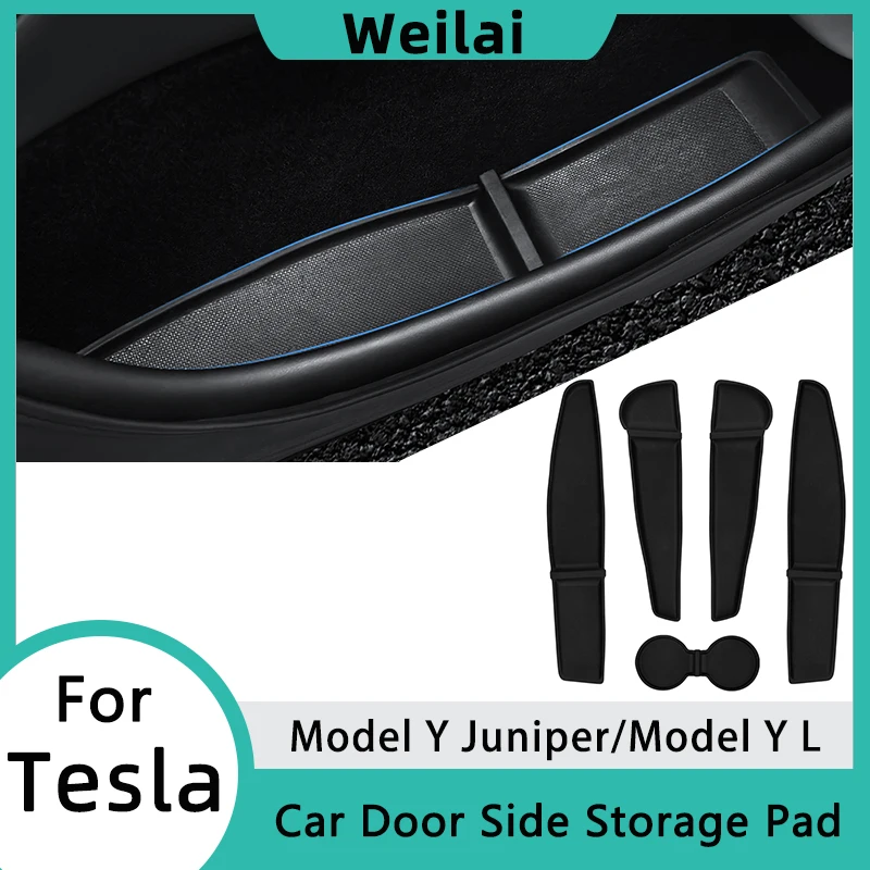 

Car Door Storage Pad for Model Y Juniper 2025 2026 Car TPE Central Control Water Cup Holder Mat Organizer Tray Car Accessories