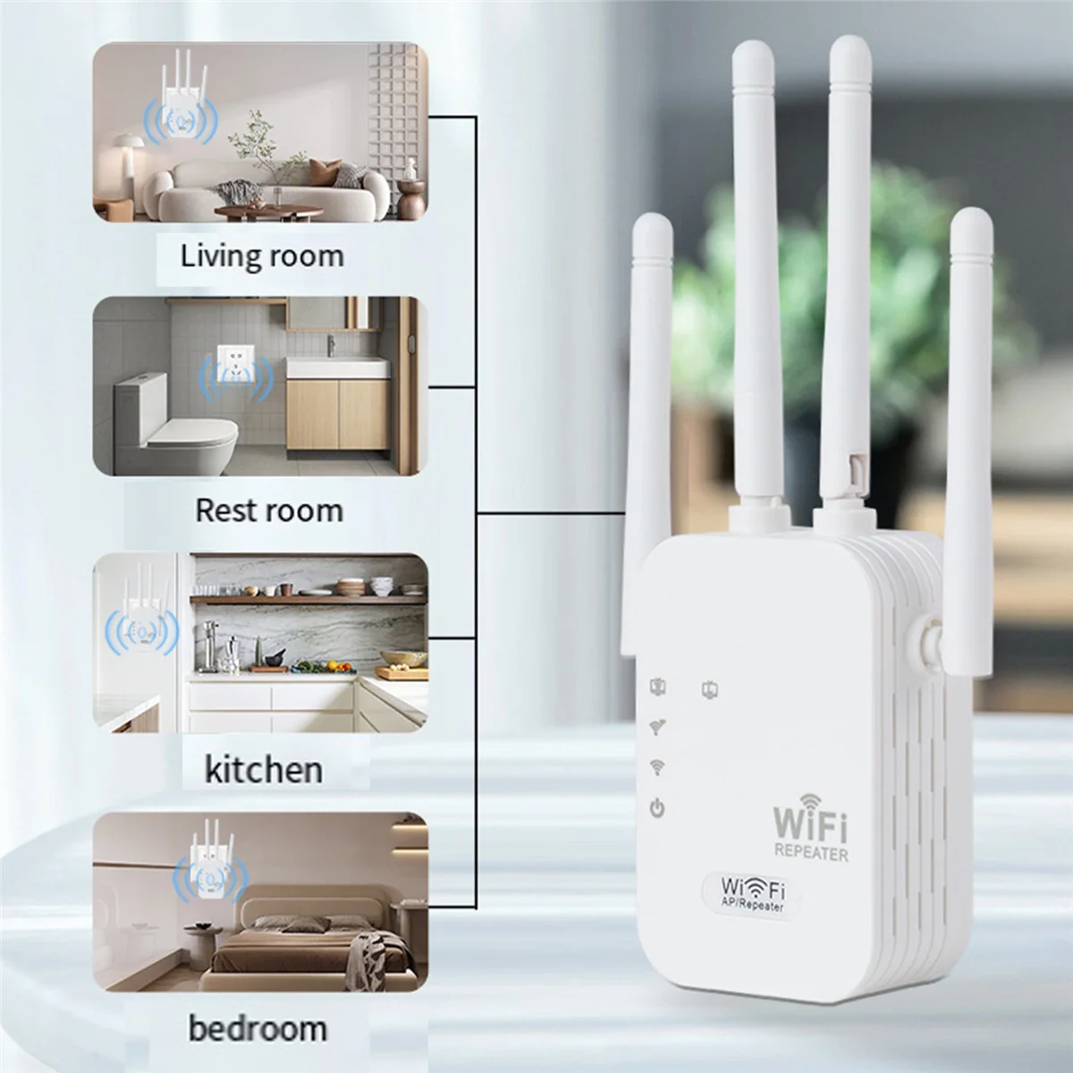 300Mbps WiFi Repeater Wireless WIFI Signal Extender Dual Band 5G 2.4G Network Amplifier Long Range WiFi Router EU Plug YDH