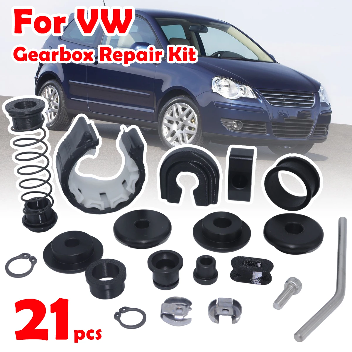 

Upgraded Shifter Bushing Kit For VW Golf MK4 Bora Beetle Lupo Polo Sharan Gearbox Shifter Lever Selector linkage End Accessories