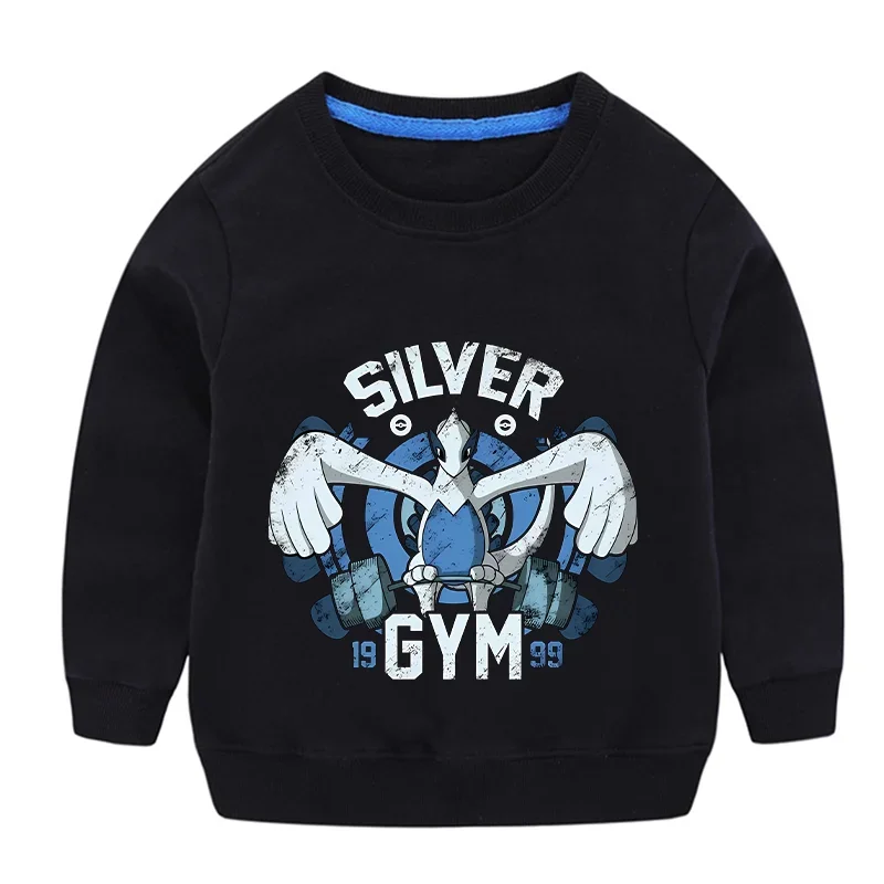 بيكاتشو البلوز بوكيمون Rayquaza موضة الشارع الشهير تي شيرت القطن الصبي البلوفرات اتجاهات أنيمي ملابس كاجوال هدية الطفل #3